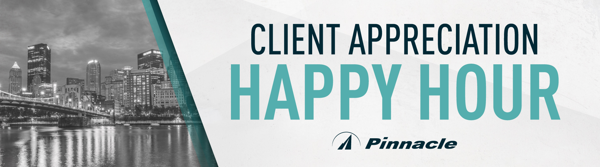 Pinnacle Consulting & Recruitment Client Appreciation Happy Hour Banner